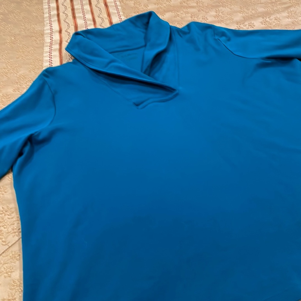 NWOT L.L Bean top, teal green/blue, 100% cotton, soft, 1X Plus